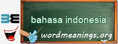 WordMeaning blackboard for bahasa indonesia